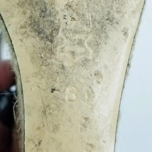 Charles David Size 8 Womens Black Patent Leather Ankle Strap Wedge Heel Peep Toe - Picture 4 of 12